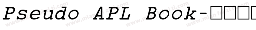 Pseudo APL Book字体转换